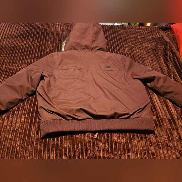The North Face Maroon Jacket with Fur Hood - Picture 8 of 13